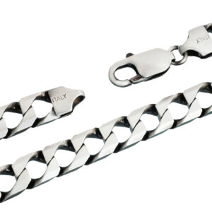 925 Sterling Silver Curb Oxidised Bracelet