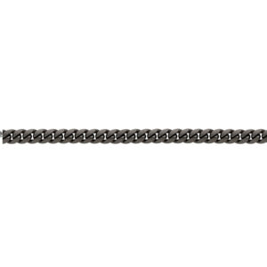 925 Sterling Silver Cuban Miami Curb b Bracelet Black Rhodium Plated