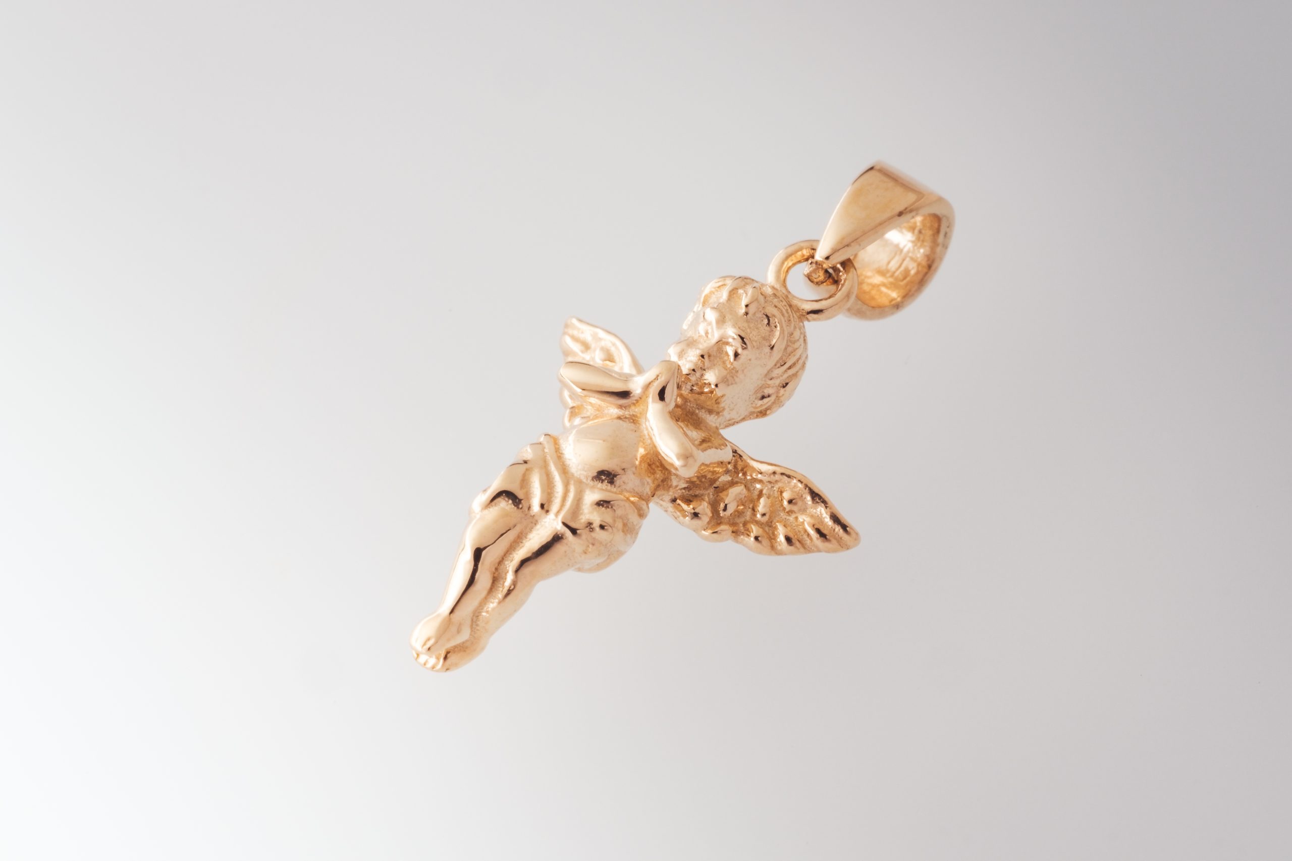 9KT Yellow Gold Baby Angel Pendant