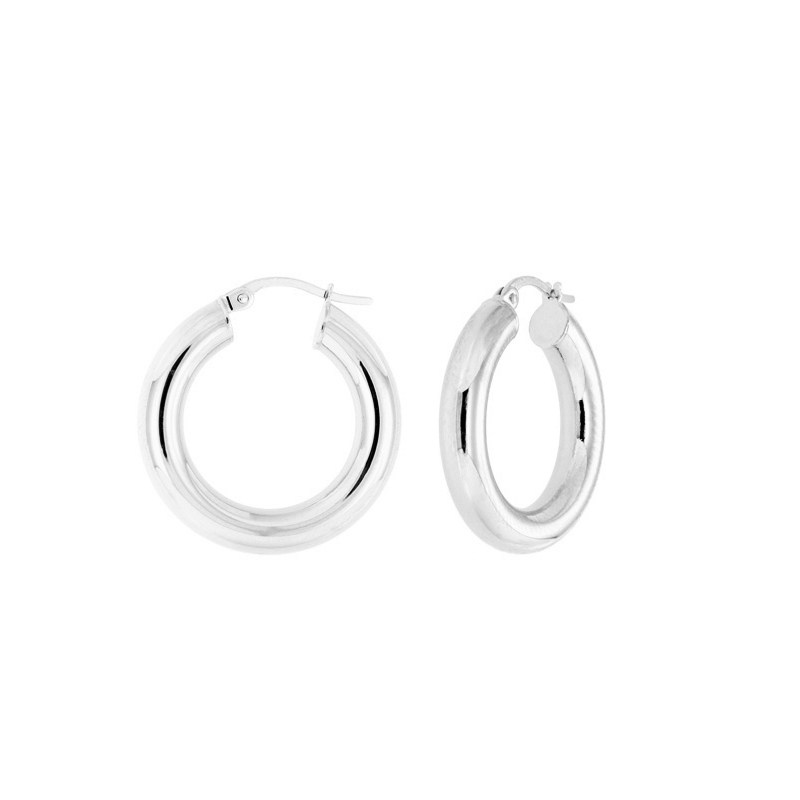 925 Sterling Silver Hoop Earrings (4mm)