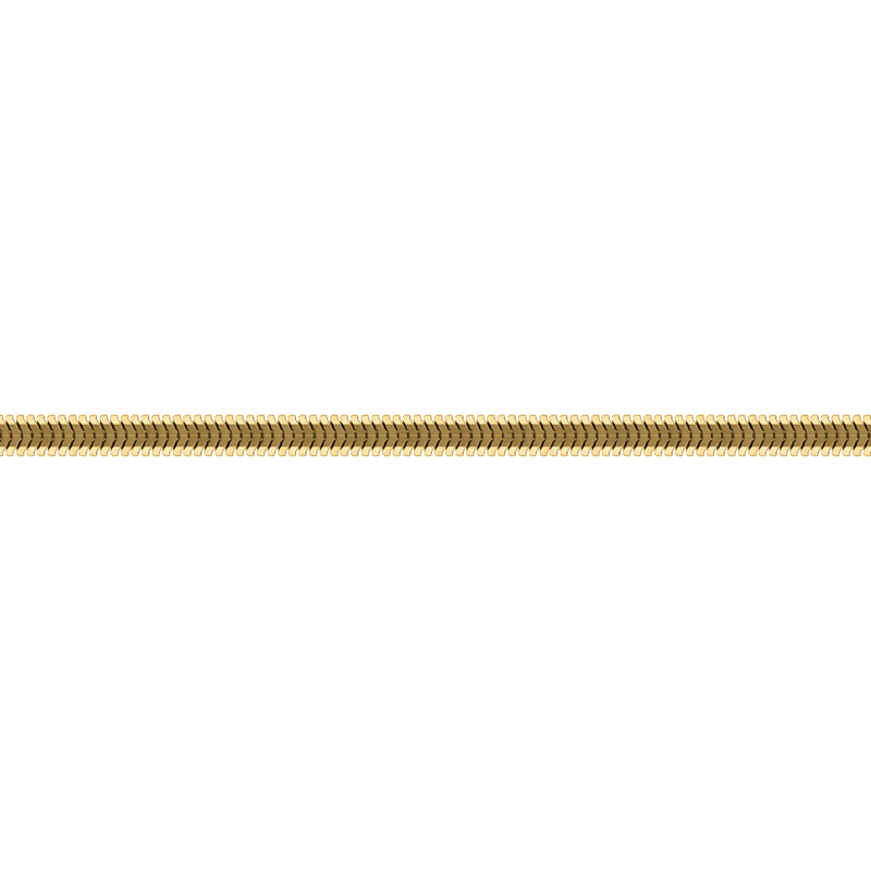 9KT Yellow Gold 2.80mm Snake Flat Chain