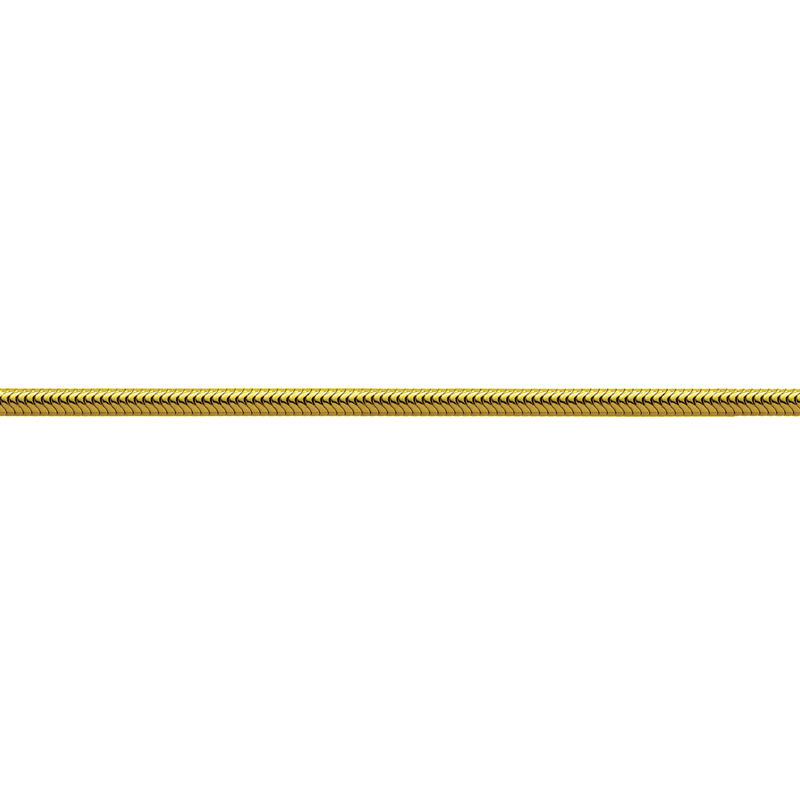 9KT Yellow Gold 1.6mm Real Snake Chain